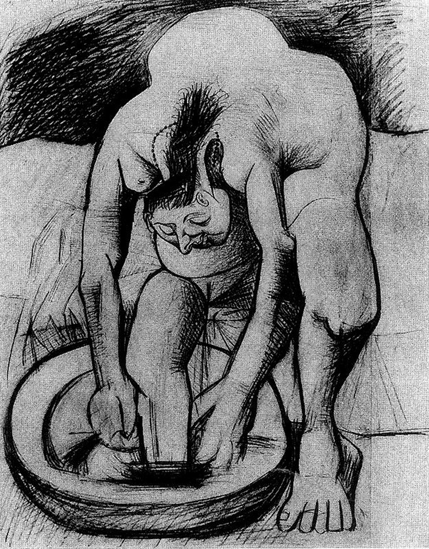 Picasso Woman washing her feet 1944
